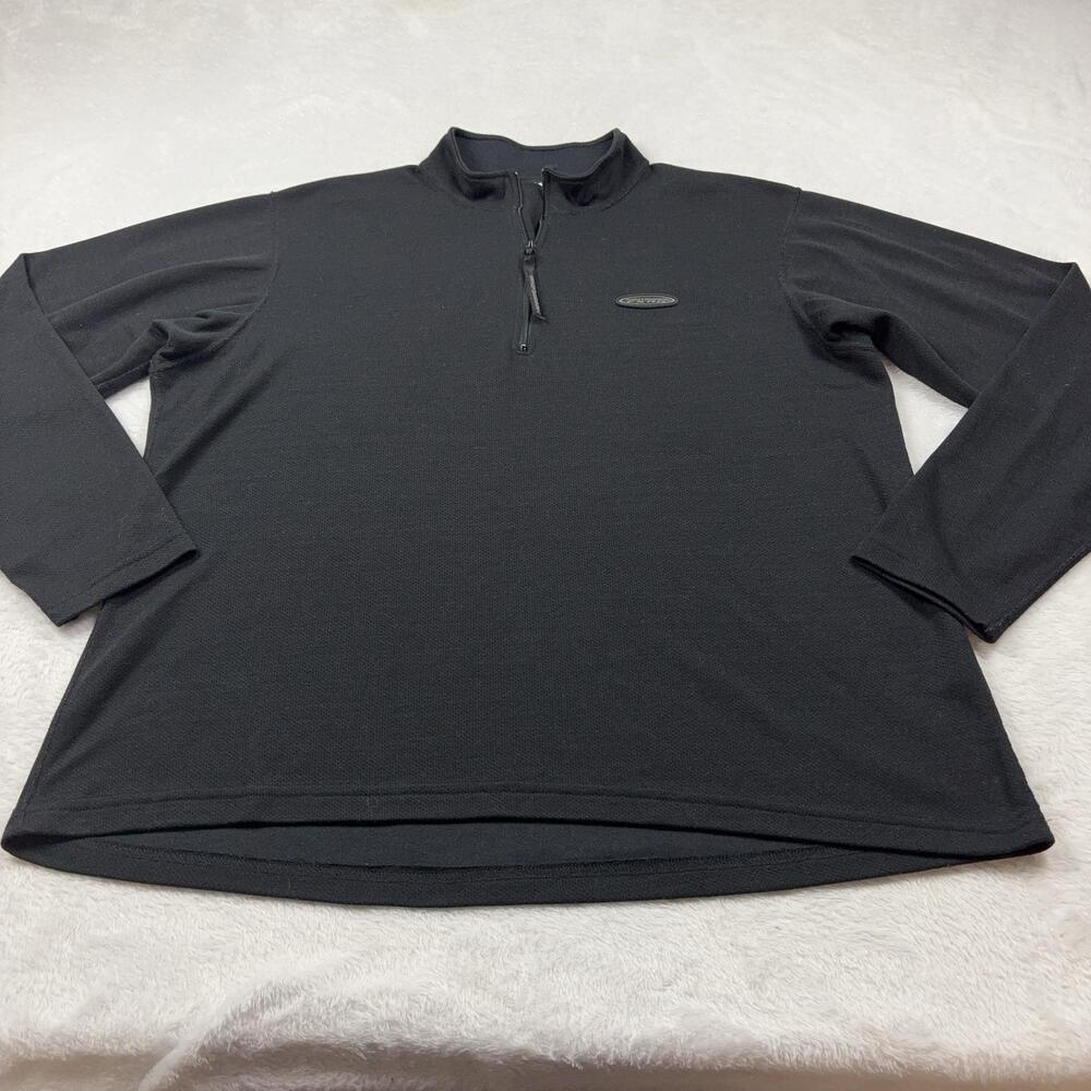 Harley-Davidson Pullover Womens XL Black 1/4 Zip Mock Neck Casual Polyester